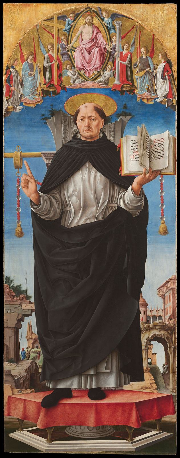 St Vincent Ferrer standing, painted by Francesco del Cossa